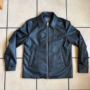 H&M Black Faux Leather Jacket